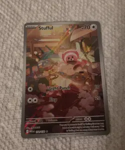 Pokemon Stufful 154/132 Me01 Mega Evolution Full Art Holo Rare Basic Card - Image 1