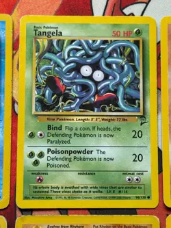 Pokemon TCG (8) Card Vintage Lot Wotc Base Set 2 - LP/MP/HP Staryu, Tangela, etc - Image 3