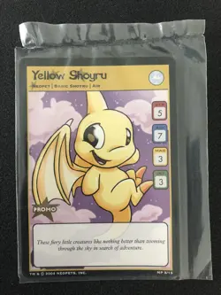 Neopets Trading Card Game - Yellow Shoyru MP 5/15 Promo Card - SEALED, FAST SHIP - Image 1