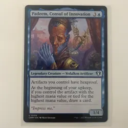 NMT MTG Padeem, Consul of Innovation Commander Masters Regular Blue Legendary - Image 1