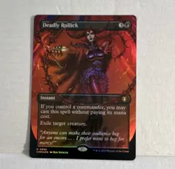 Deadly Rollick x1 N/M Borderless Foil Instant Black Rare 695 MTG - Image 1