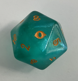MTG Orange On Blue 20-sided Spindown Die / Dice (XL 32mm) Lorwyn Eclipsed Bundle - Image 2