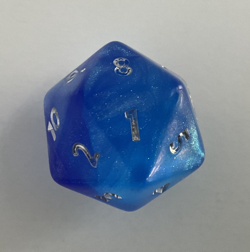 MTG Sparkly Blue 20-side Spindown Die / Dice (XL 32mm) Edge Of Eternities Bundle - Image 2