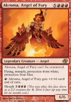 1x Akroma, Angel of Fury - Foil Heavy Play MTG Magic - Kid Icarus - - Image 1