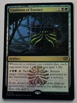 MTG Secrets of Strixhaven Cauldron of Essence Artifact RARE FOIL #0179 - Image 1