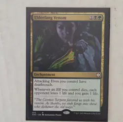 Wizards of the Coast Elderfang Venom Kaldheim Regular Rare Black/Green #015 EN - Image 1