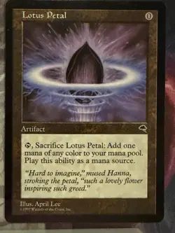 Lotus Petal Tempest Common Regular Artifact Cost 0 English 1997 Deckmaster - Image 1