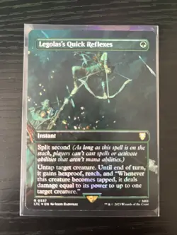 MTG English Legolas's Quick Reflexes (Borderless) (Surge Foil) NM Foil - Image 1