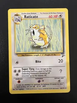 Raticate 58/130 Base Set 2 2000 Pokemon Card Uncommon NM - Image 1