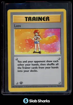 1999 POKEMON BASE SET 1ST EDITION 75/102 LASS TRAINER RARE - Image 1