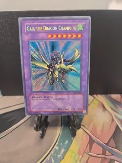 Yu-Gi-Oh Gaia the Dragon Champion LOB-125 Unlimited Secret Rare NM - Image 1