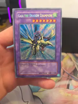 Yu-Gi-Oh Gaia the Dragon Champion LOB-125 Unlimited Secret Rare NM - Image 3