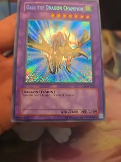Yu-Gi-Oh Gaia the Dragon Champion LOB-125 Unlimited Secret Rare NM - Image 4