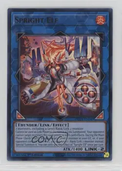 Spright Elf Ultra Rare 1st Ed. YuGiOh Power of the Elements #POTE-EN049 - Image 1