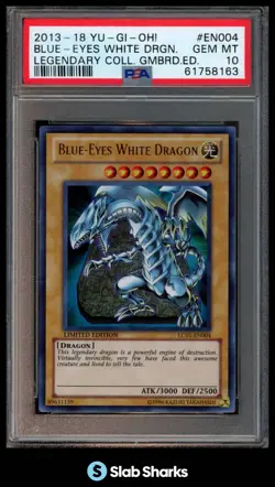 2013 YU-GI-OH! LEGENDARY COLLECTION #LC01-EN004 BLUE-EYES WHITE DRAGON PSA 10 - Image 1