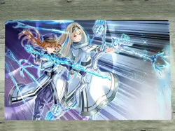 YGOmat Table Playmat ExoSister TCG CCG Trading Card Game Mat Mouse Pad Free Bag - Image 1