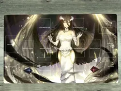 YGOmat Playmat Anime Overlord Albedo TCG CCG Mat Trading Card Game Mat Zones Bag - Image 1