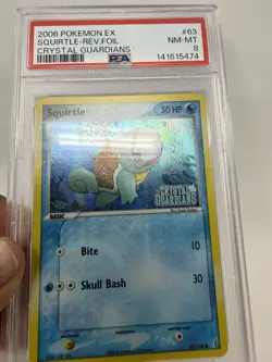 2006 Pokemon Ex Crystal Guardians Squirtle Reverse Holo PSA 8 #63 NEW CERT - Image 5
