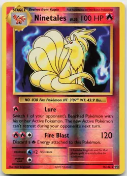 Ninetales 15/108 Holo Rare Evolutions Pokemon Reverse Holo Lightly Played - Image 1