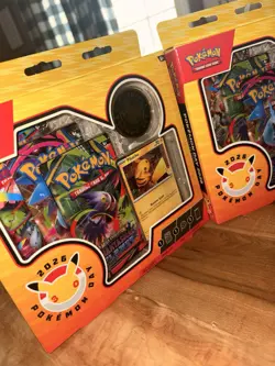SET OF 2 Pokemon TCG Pokemon Day 2026 Pikachu Promo w/coin and boosters SEALED - Image 2
