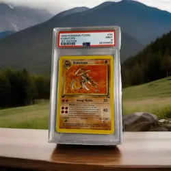 1999 Pokemon Fossil 1st First Edition Kabutops 24/62 Non Holo Graded PSA 9 Mint - Image 1