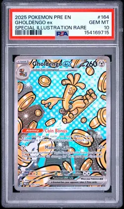 2025 Pokemon Pre En-Prismatic Evolutions #164 Gholdengo Ex Psa 10 - Image 1