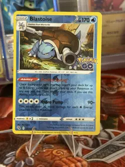 BLASTOISE 017/078 POKEMON GO POKEMON (REVERSE HOLO RARE, LP - Image 1