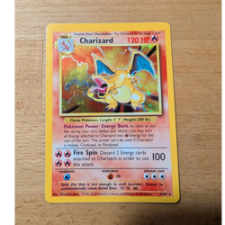 Pokemon TCG Charizard Base Set Holo Rare 4/102 Stage 2 120 HP English 1999 - Image 1