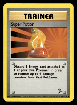 Super Potion 117/130 - Uncommon - Vintage English Base Set 2 Pokemon Card - Image 1