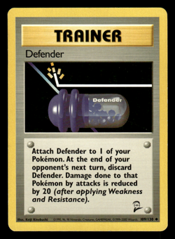 Pokemon Card Trainer Defender Base Set 2 109/130 Uncommon Vintage NM - Image 1