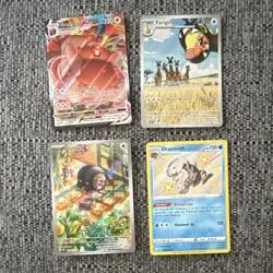 Pokemon TCG Greedent VMAX, Farigiraf, Lechonk, Dracovish 4-Card Lot Holo - Image 1