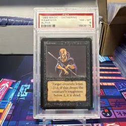Magic: The Gathering 1993 Weakness Alpha Regular PSA 8 Enchantment Card - Image 1