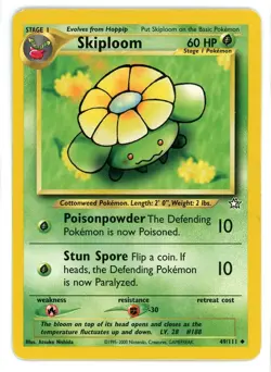 Skiploom 49/111 Neo Genesis Pokemon Card - Image 1