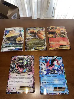 5 Jumbo Pokemon Cards Oversized EX/GX Charizard Rayquaza Snorlax Ash-Gren 2016 - Image 1