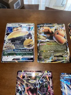 5 Jumbo Pokemon Cards Oversized EX/GX Charizard Rayquaza Snorlax Ash-Gren 2016 - Image 2