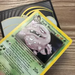 Pokemon Dark Weezing Holo Rare TCG Card 14/82 First Edition - Image 3