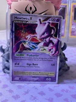 Pokemon TCG Mewtwo LV.X Black Star Promo DP28 Holo Card, LP Condition - Image 1