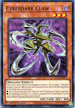 Cyberdark Claw SDCS-EN017 Yu-Gi-Oh! Card NM 1st Edition - Image 1