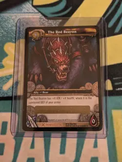 World of Warcraft TCG The Red Bearon - Unscratched Loot Card RARE - Image 1