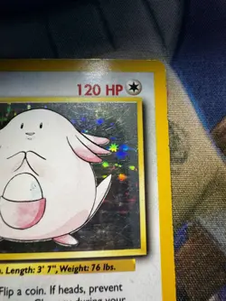 Pokemon Chansey Holo Unlimited Rare TCG Card Base Set 3/102 Vintage WOTC 1999 HP - Image 4