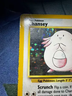 Pokemon Chansey Holo Unlimited Rare TCG Card Base Set 3/102 Vintage WOTC 1999 HP - Image 5