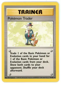Pokemon Trader 77/102 Base Set 4th Print Pokemon Card - Image 1
