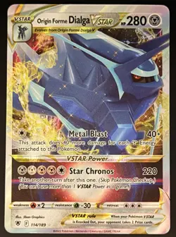 Origin Forme Dialga VSTAR 114/189 Pokemon Astral Radiance Holo Pokemon Card NM - Image 1