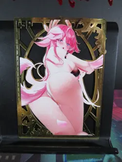 Yae Miko Genshin LSP Gold Metal Card NM Anime Goddess Waifu Serial # 010/200 - Image 1