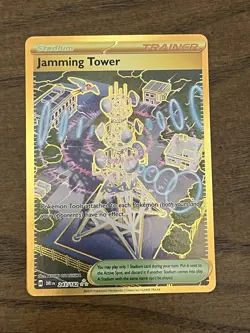Jamming Tower 243/182 Gold Hyper Rare Card 2025 Sv10: Destined Rivals - Image 1