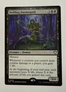 Defiling Daemogoth 25 SOC Commander: Secrets of Strixhaven Magic MTG NM - Image 1