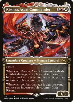 Risona, Asari Commander-Kamigawa: Neon Dynasty-Showcase-Foil-330-LP - Image 1