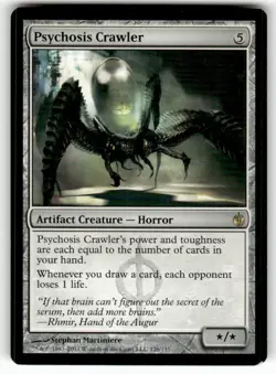 Psychosis Crawler 126 Rare Mirrodin Besieged Magic: The Gathering LP - Image 1