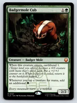 Badgermole Cub MTG Magic the Gathering M Avatar: The Last Airbender 167 NM - Image 1