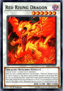Red Rising Dragon SAST-EN099 Yu-Gi-Oh! Light Play 1st Edition - Image 1